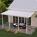18 ft x 8 ft Aluminum Patio Cover with 4 Posts in White W497565