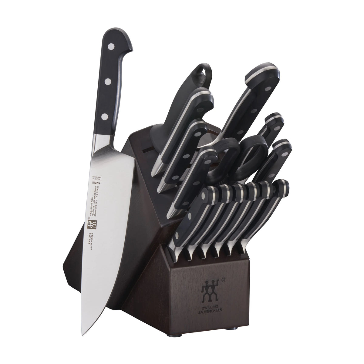 16 Pc Knife Set with Walnut Block Y591986