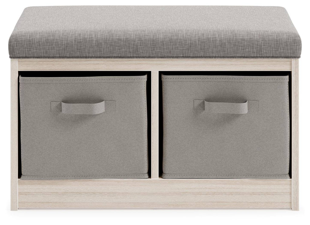 Gray Storage Bench N2517