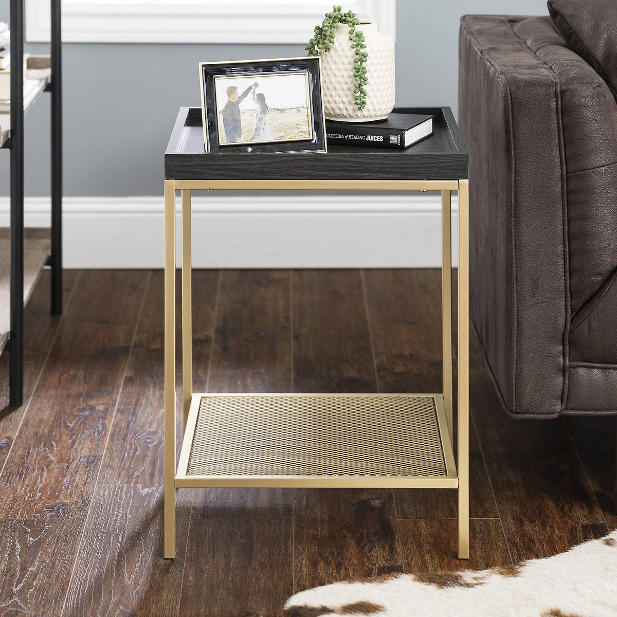 Graphite Square Side Table E64209