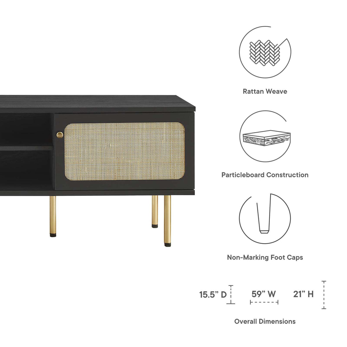 Black TV Stand I3895