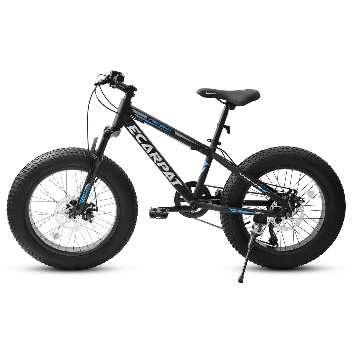 20 inch Black Fat Tire Bike with Disc Brakes 7 Speed I776