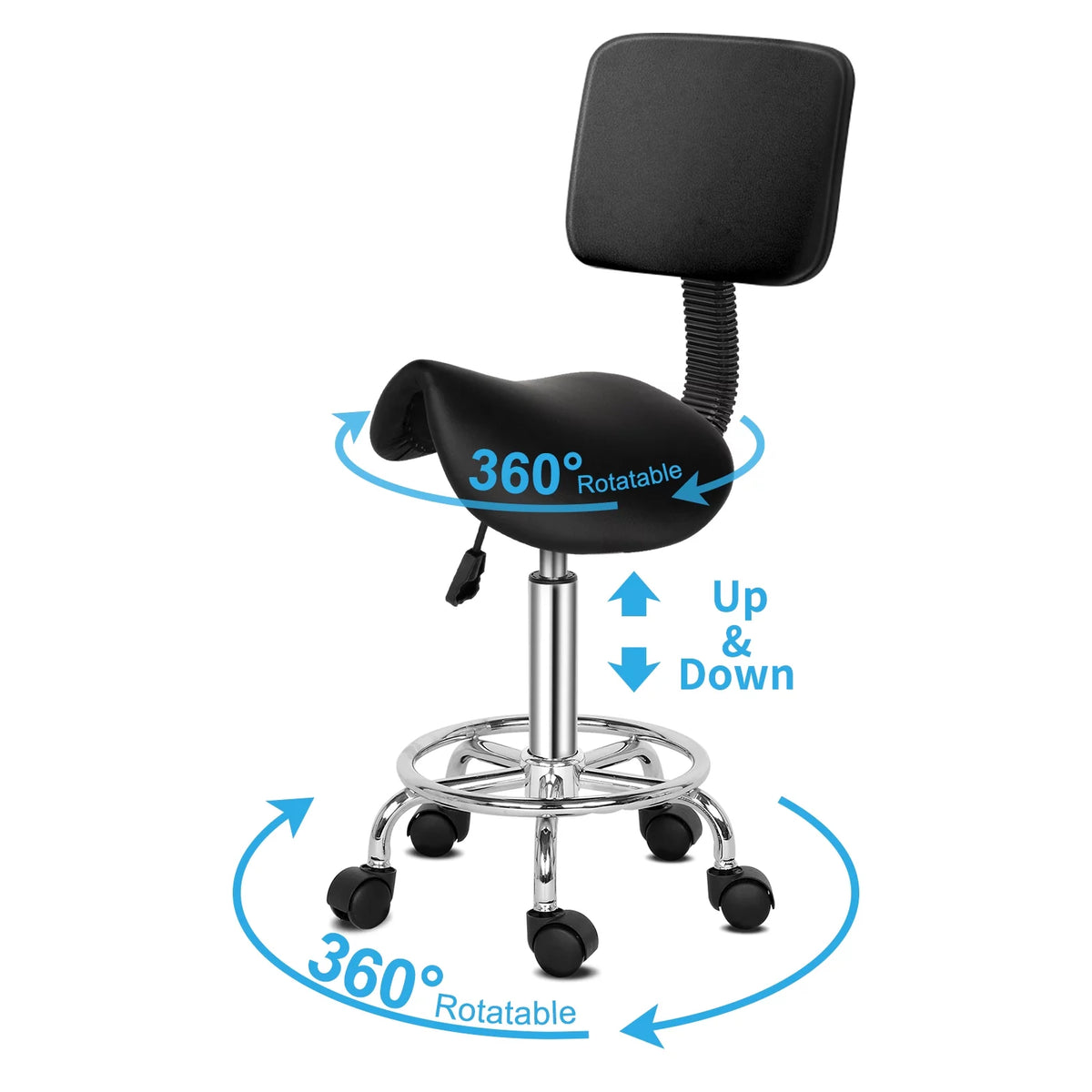 Adjustable Rolling Saddle Stool I825