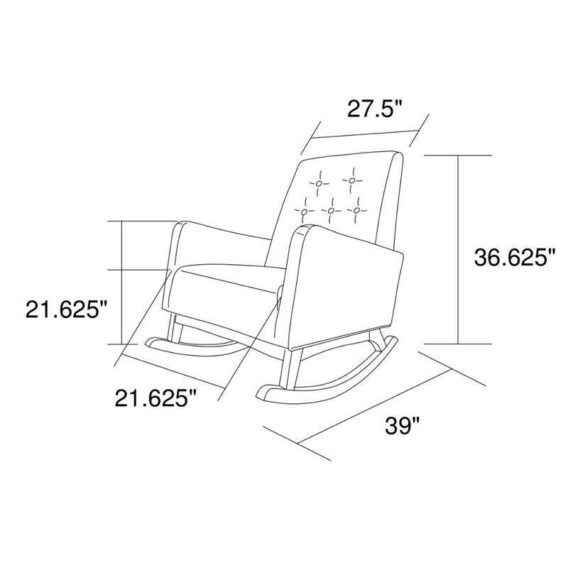Light Gray Rocking Chair W761567