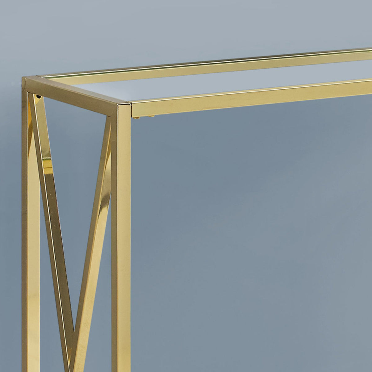 Metal Chrome Narrow Accent Table O4818