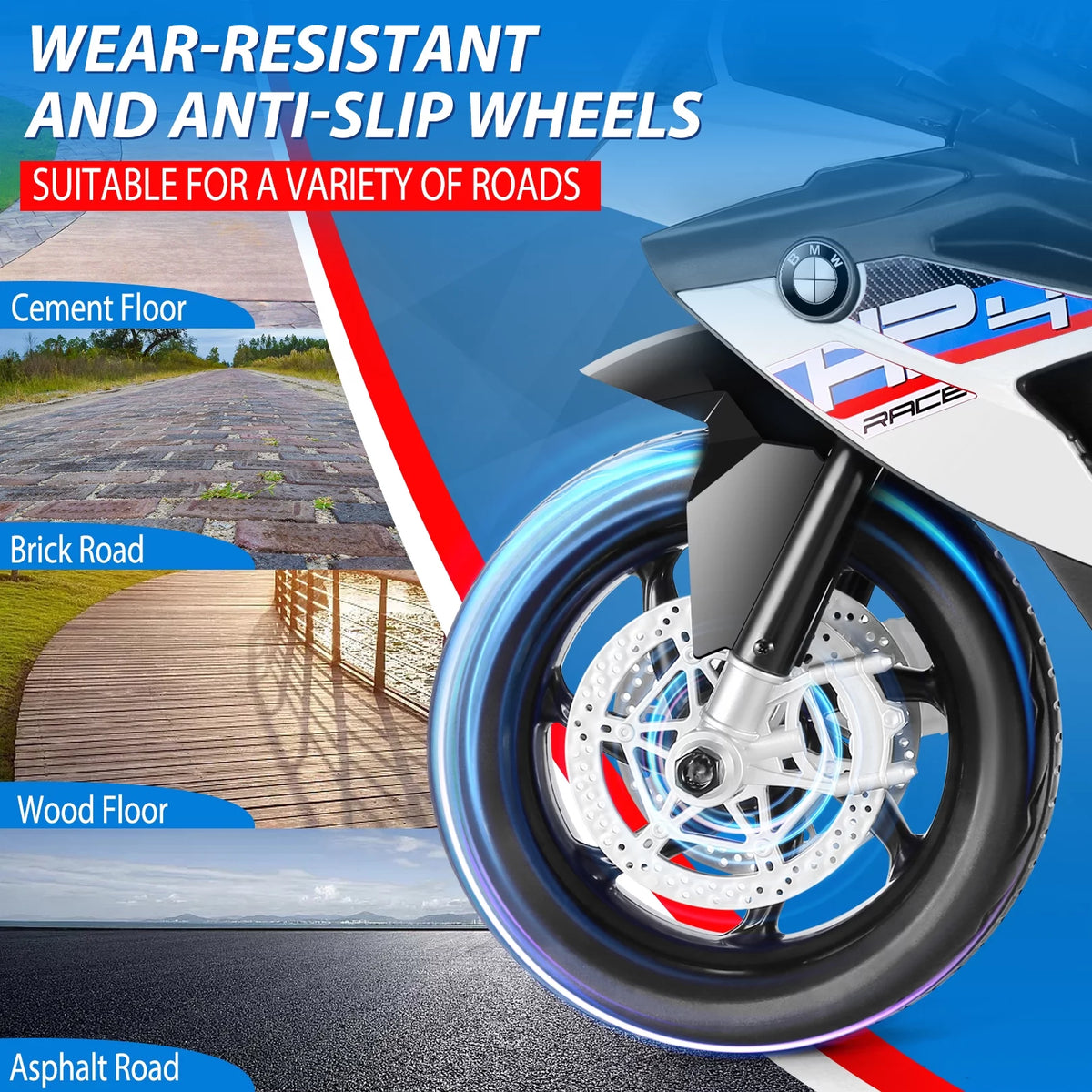 12V White 3 Wheels Kids Ride on Motorcycle A614