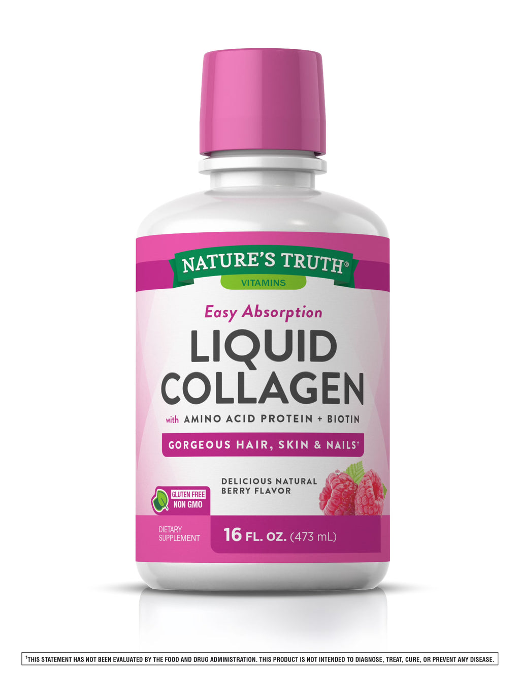 Liquid Collagen Supplement, 16 oz, Natural Berry Flavor C6130