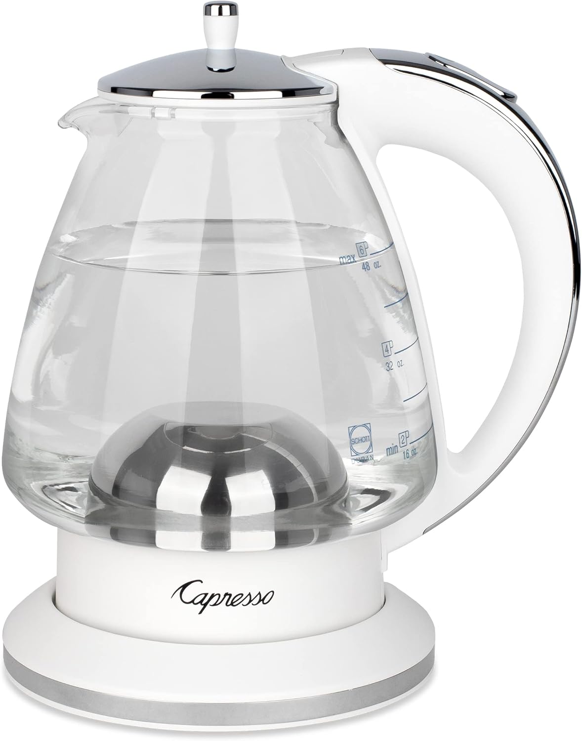 White 48 oz Glass Kettle B75467