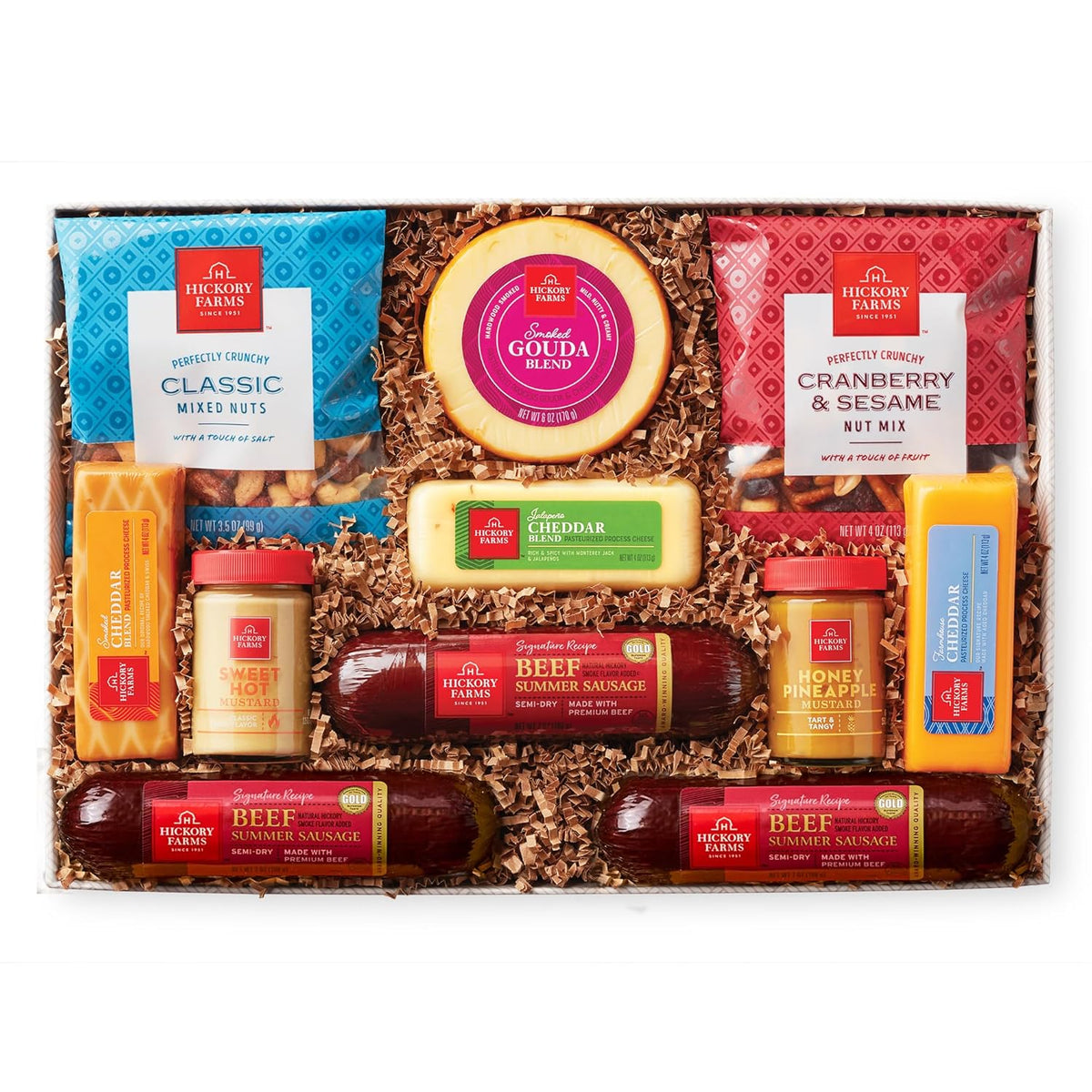 Beef Summer Sausage & Cheese Large Gift Box E6286