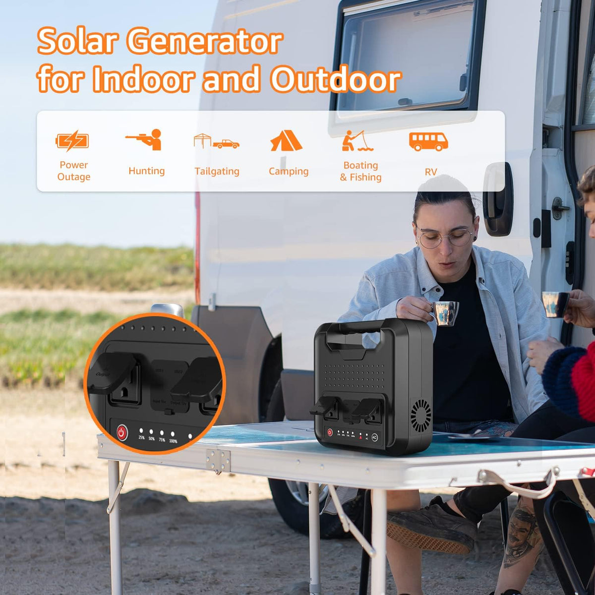 Portable Power Bank with AC Outlet 220Wh 60000mAh 110V 300W Battery Backup H951784