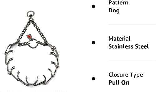 Stainless Steel Prong Dog Training Collar 3.2mm x 23in Medium A63550