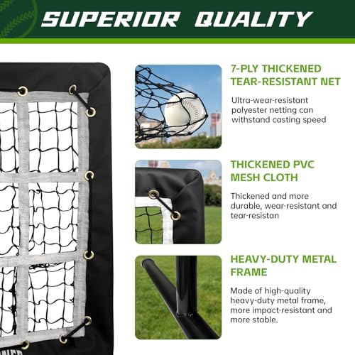 9 Hole Pitching Net with Strike Zone Y39097