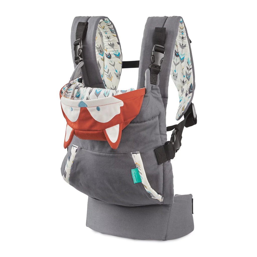 Ergonomic Hoodie Baby Carrier, 2-Position, 12-40lb, Gray Fox A704056