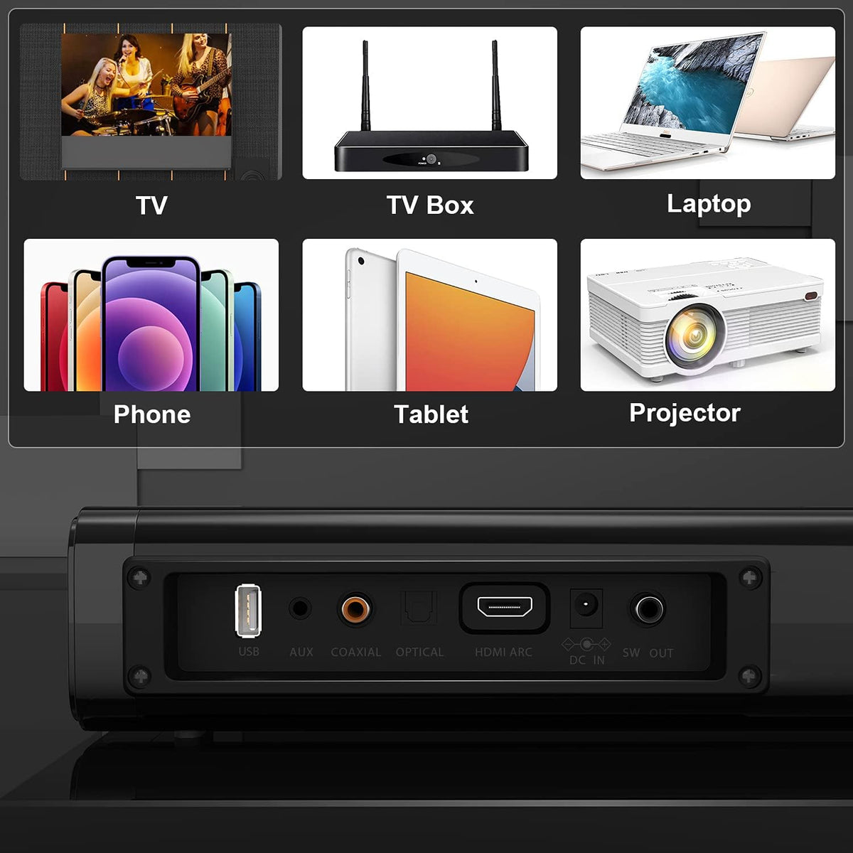 Sound Bars for TV with Subwoofer, 2.1 Channel W39222