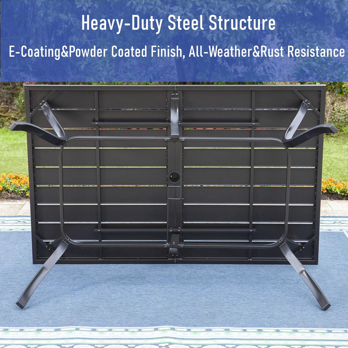 Set of 8 Outdoor Dining Set with 13 ft Umbrella, 8 Chairs & Table W9537