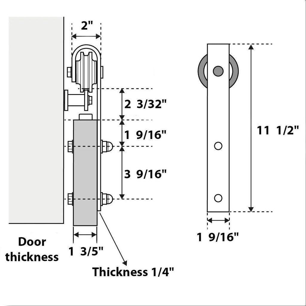 Barn Door 30 x 80 inches with Hardware M8173