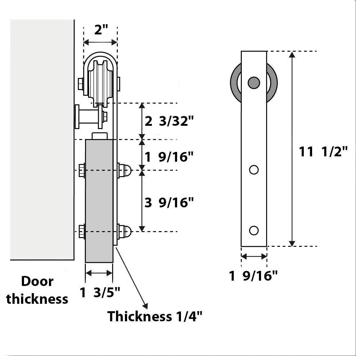 Barn Door 30 x 80 inches with Hardware M8173