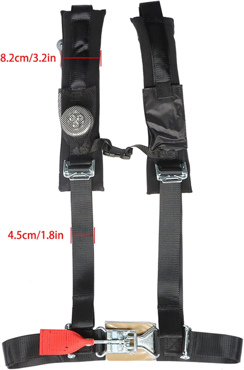 4 Pack Black 4 Point Harness 2 Straps Q45358