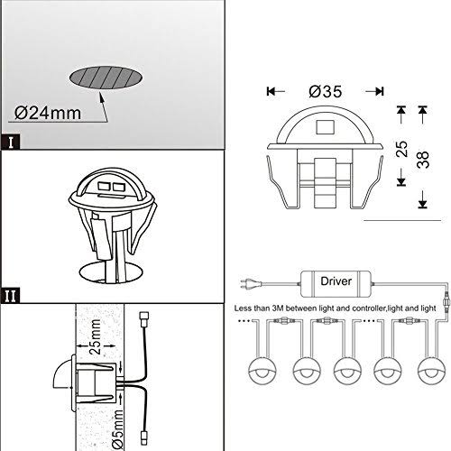 50 Pc Low Voltage LED Deck Light Kit Y296