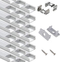 20Pack LED Aluminum Channel with Cover and Mounting Accessories Y40720