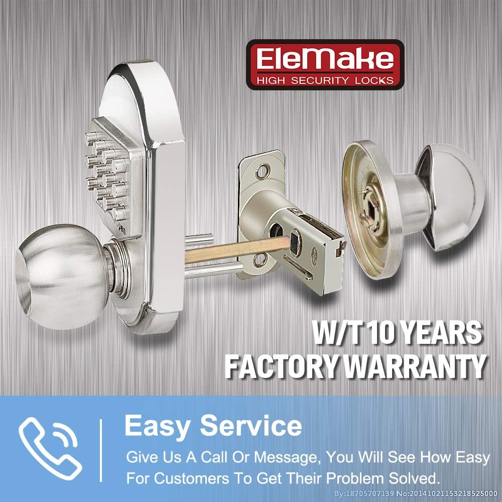 Keyless Entry Door Lock Deadbolt Keypad Mechanical Stainless Steel Z93112