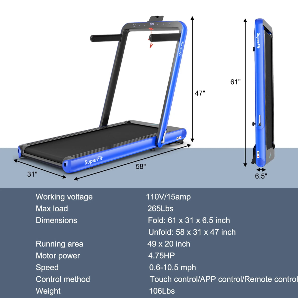 2 in 1 Folding Treadmill P384