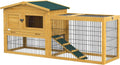 Yellow Wooden Rabbit Hutch with Removable Tray A4229