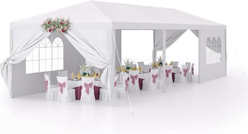 10'x30' Heavy Duty White Waterproof Outdoor Canopy S1087