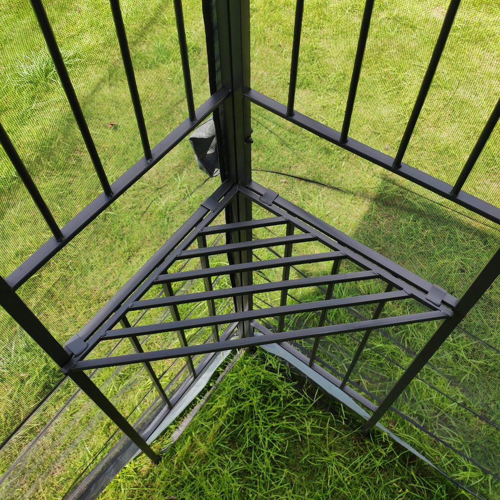 Gray Outdoor Patio Gazebo Canopy Tent with Mosquito Net Z464
