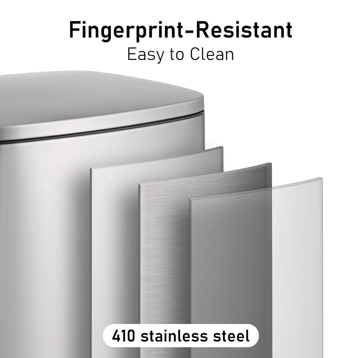Stainless Steel Step Trash Can Combo Set, 13.2 Gallon & 1.3 Gallon Z86486