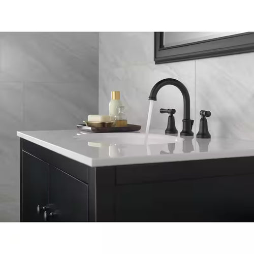 2-Handle Widespread Bathroom Faucet in Matte Black B591
