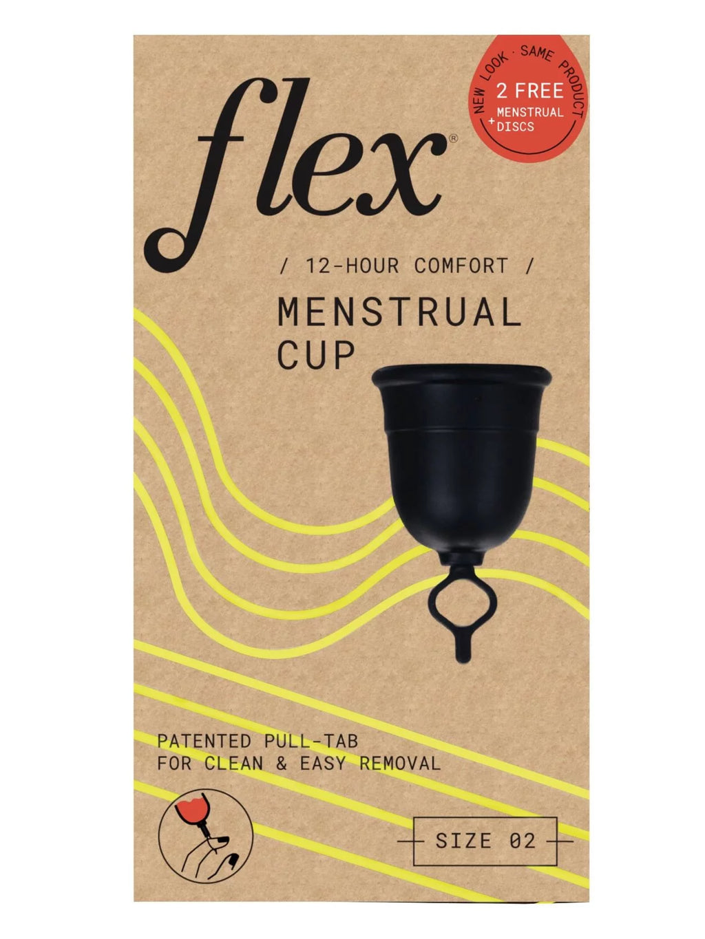 Reusable Menstrual Cup Size 2 with 2 Disposable Menstrual Discs, 1 Count O145165