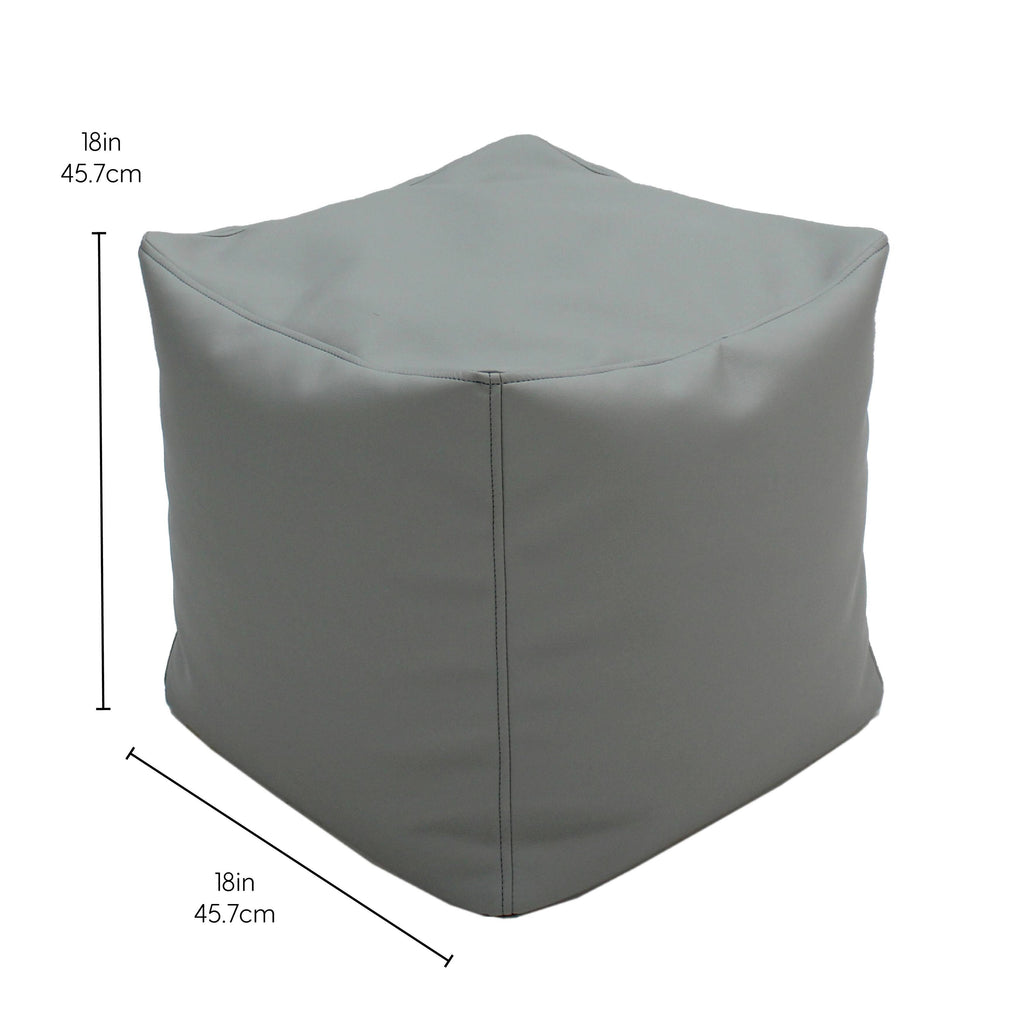 Raspberry Square Bean Bag Pouf Z618182