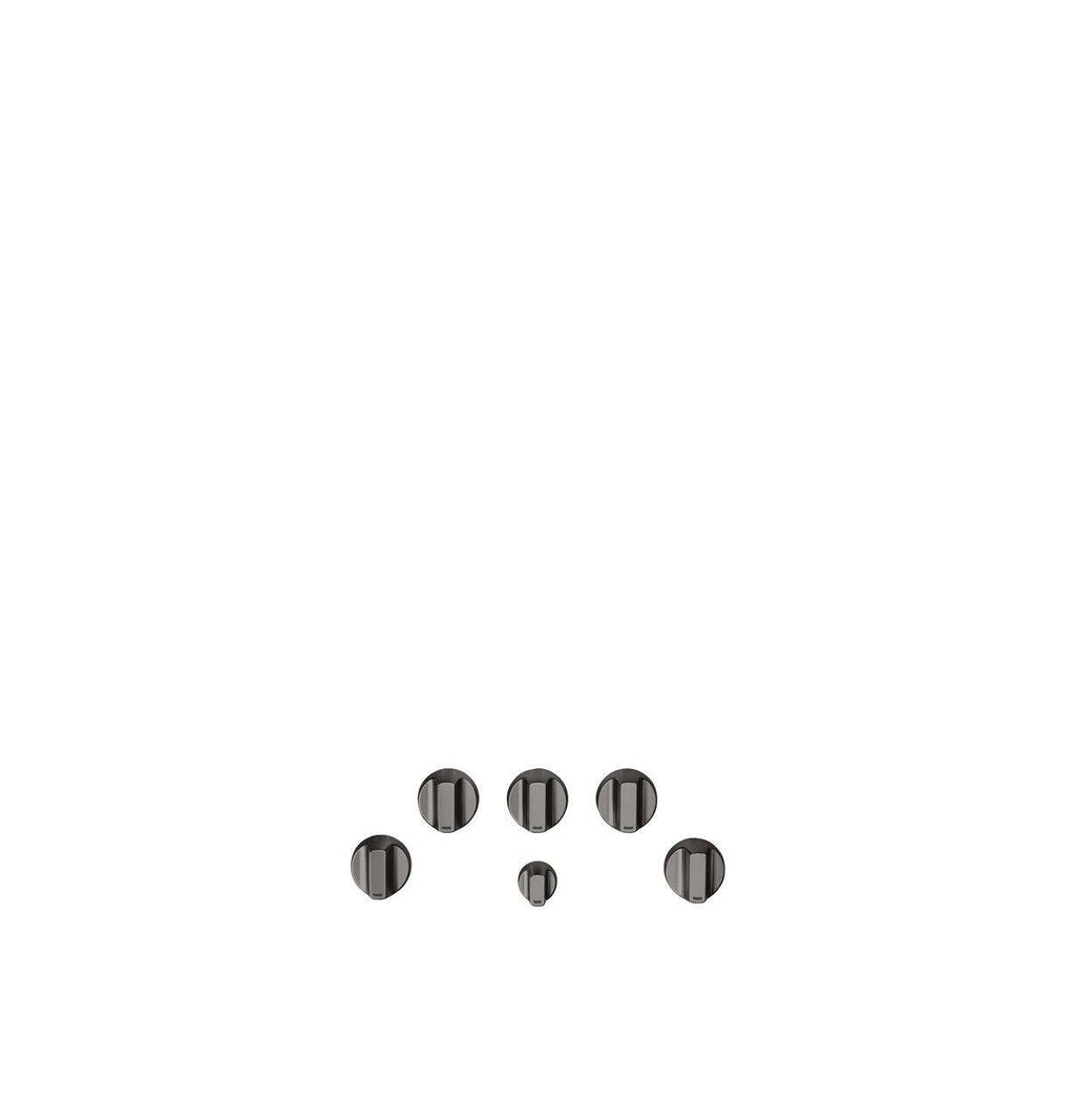 5 Brushed Black Gas Cooktop Knobs E6176