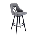 Gray and Black Bar Stool E730204