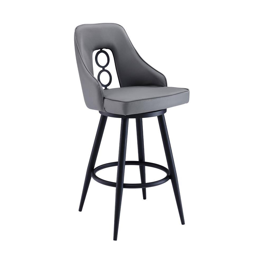 Gray and Black Bar Stool E730204