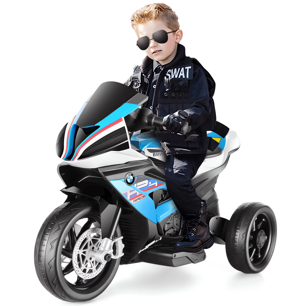 12V White 3 Wheels Kids Ride on Motorcycle A614