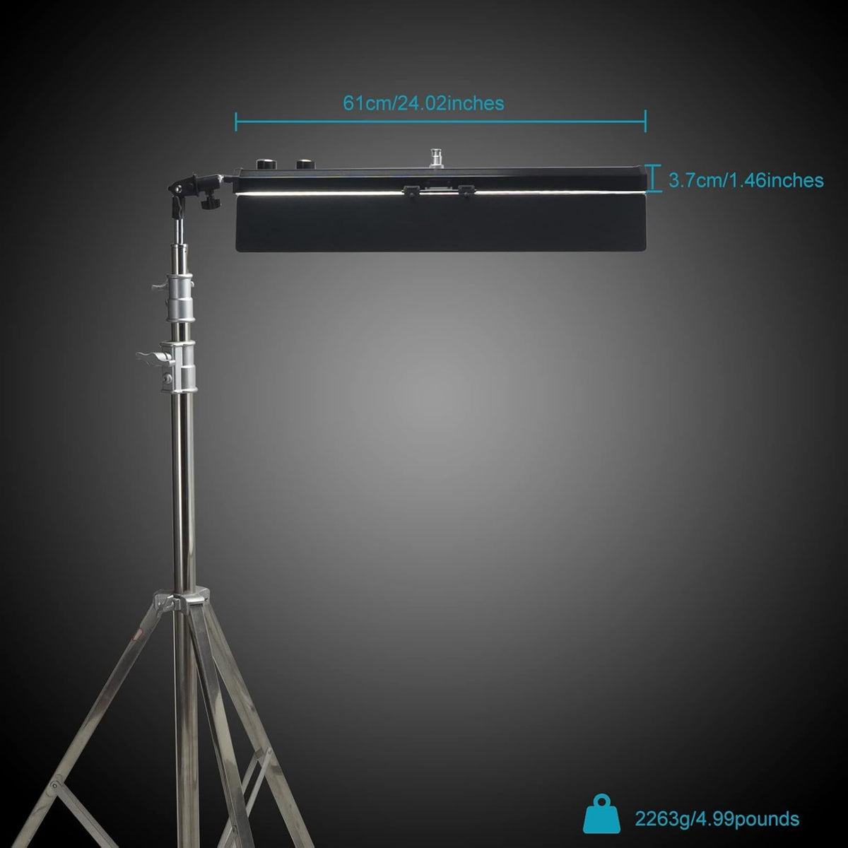 180W Bi-Color 3200-5600K CRI 96+ LED Panel Video Light with Barndoor Z522484