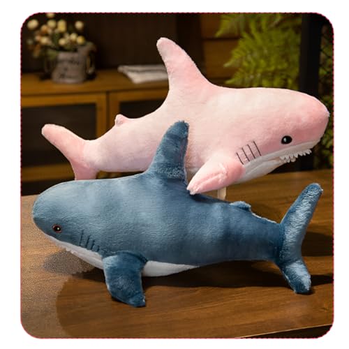 Blue 31-inch Shark Plush Toy Pillow I4982