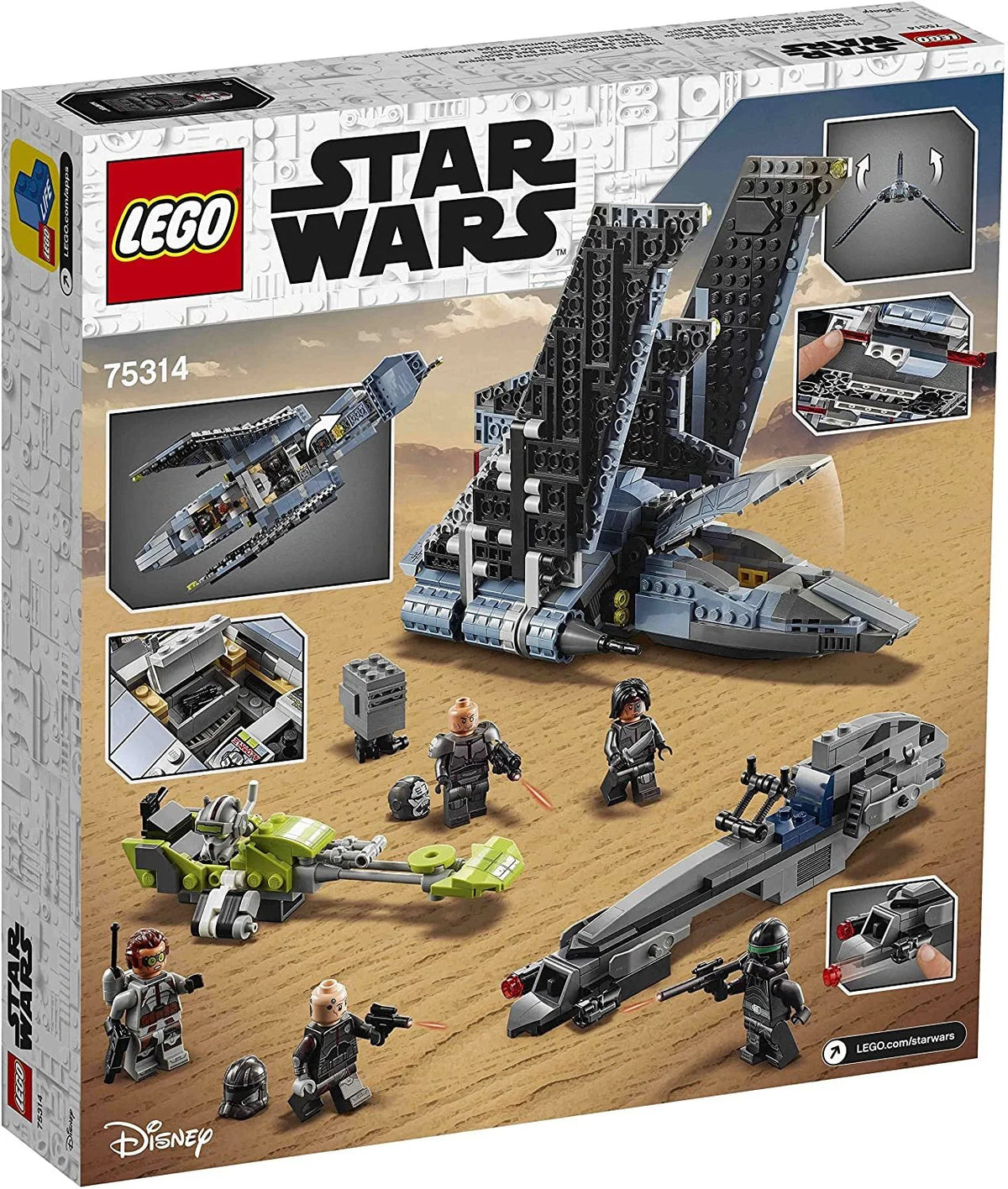 Star Wars Attack Shuttle Building Toy Set with 5 Clones Minifigures I829