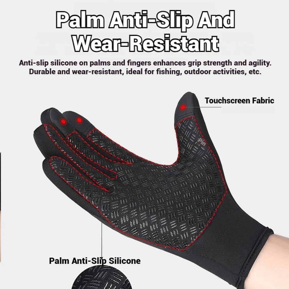 Waterproof Windproof Thermal Touchscreen Gloves with Non-Slip Grip H855
