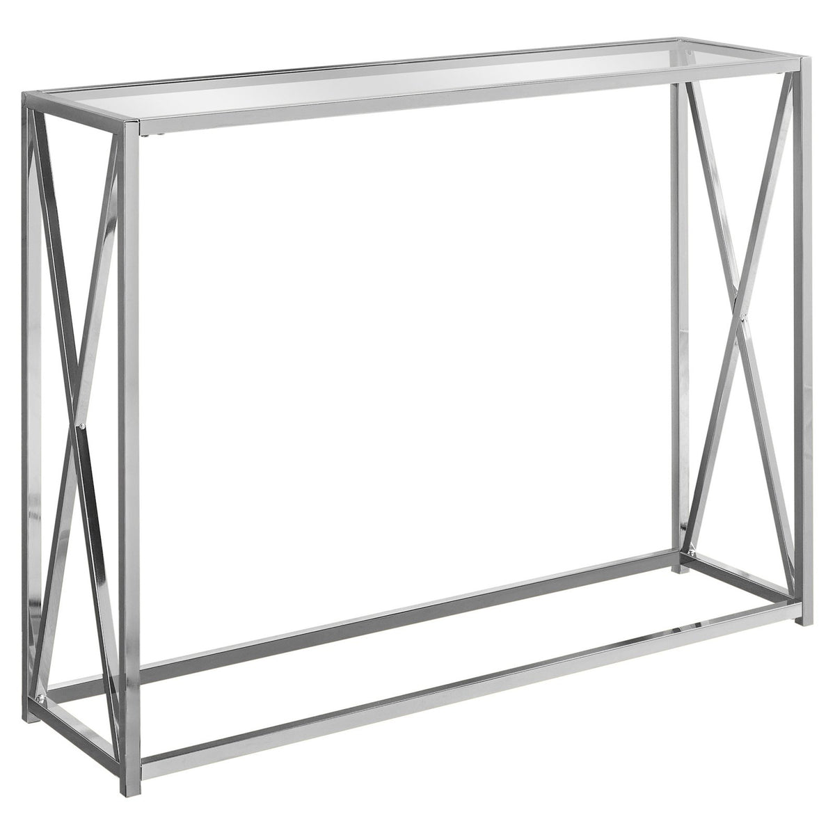 Metal Chrome Narrow Accent Table O4818