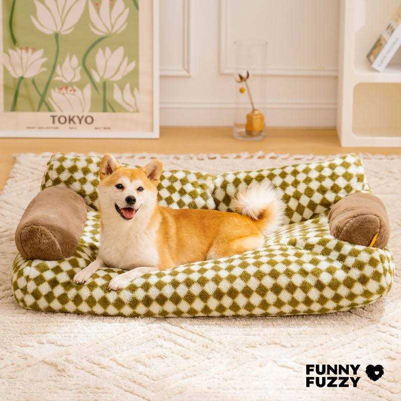 Plaid Dog & Cat Couch Bed N81238