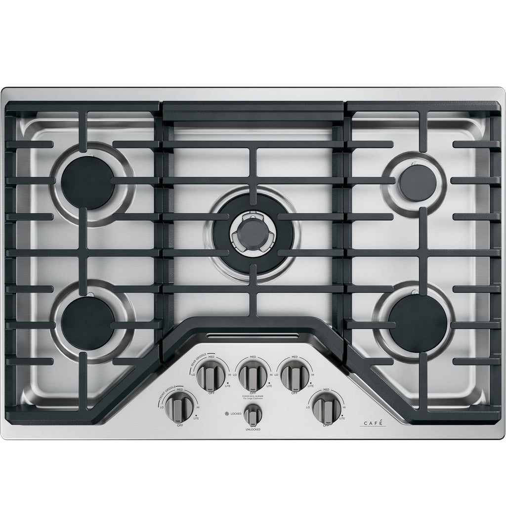 5 Brushed Black Gas Cooktop Knobs E6176