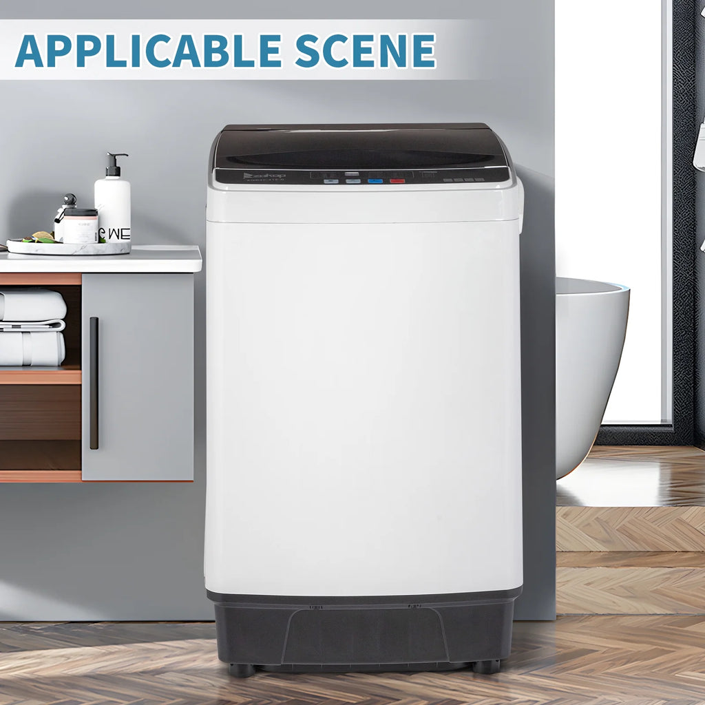 Full-Automatic Top Load Portable Compact Washing Machine 17.6 Lbs Capacity T43723