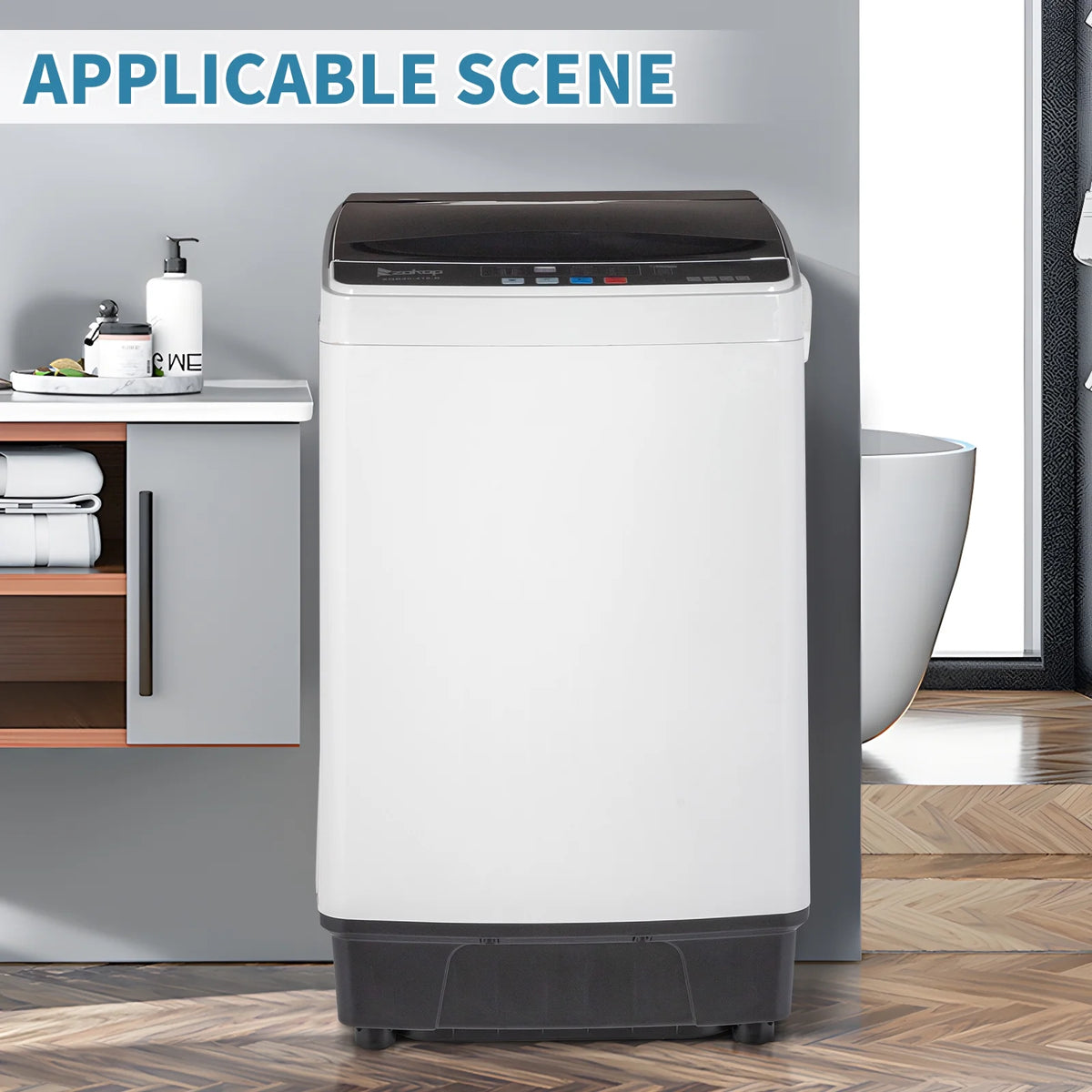 Full-Automatic Top Load Portable Compact Washing Machine 17.6 Lbs Capacity T43723