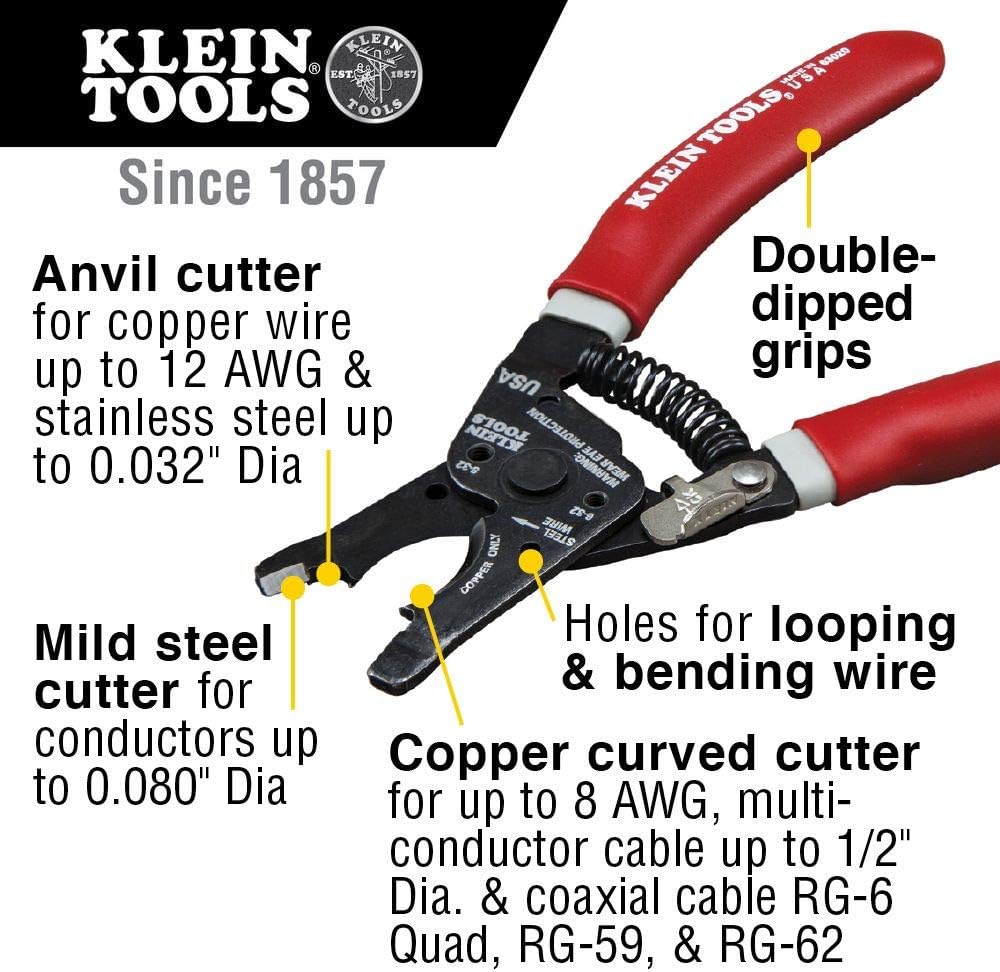 Coax Installation Kit with Crimp Tool, Cable Cutter, Stripper and F Connectors with Storage Bag Y430