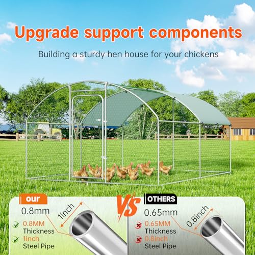 Large Metal Chicken Coop with Anti-UV Cover N78256