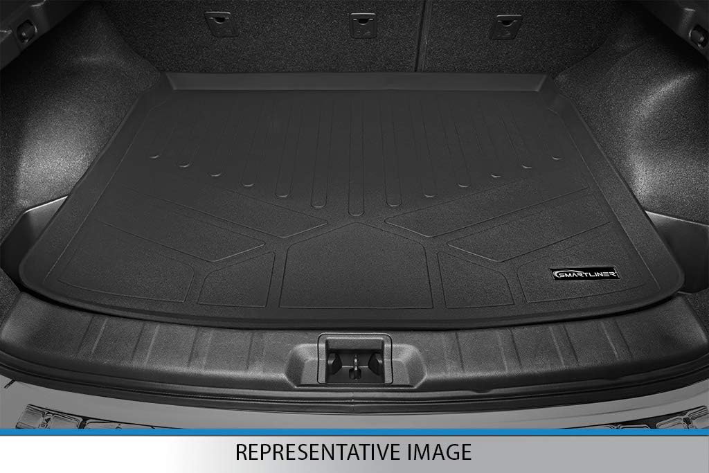 Black Custom Fit Floor Mats 2 Rows and Cargo Liner Trunk Set C1613
