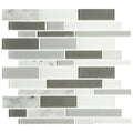 12 in. x 12 in. Textured Glass Mosaic Tile J399549